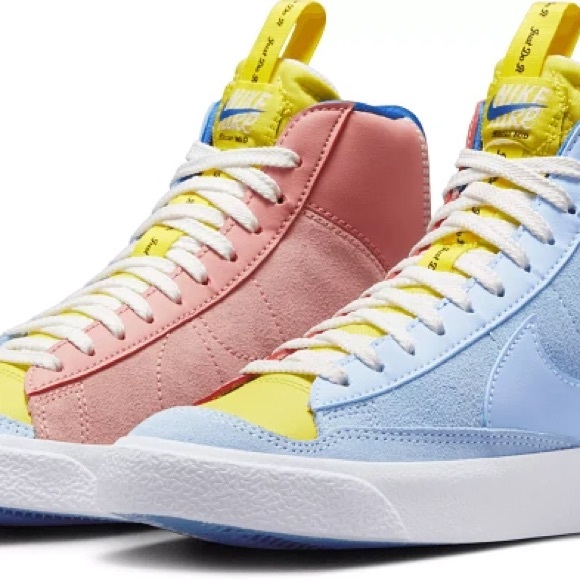 Nike Blazer Mid 77 Dance Kids Size 7Y/Womens 8.5 Cobalt Bliss-Red DQ6084-40 - Picture 11 of 11